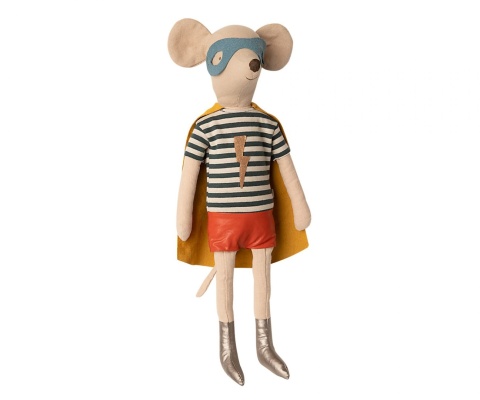 MAILEG Myszka - Super hero mouse, Maxi - Boy