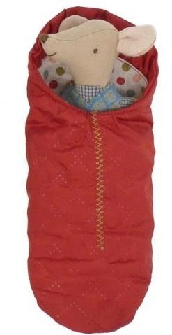 MAILEG Śpiworek dla myszek czerwony, Sleeping bag, Mouse red