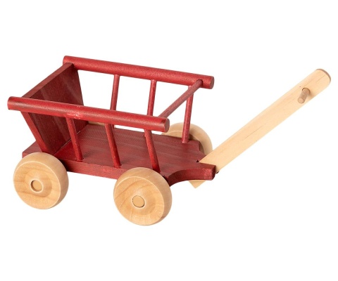 manustore.pl Maileg Wózek - Wagon, Micro - Dusty red