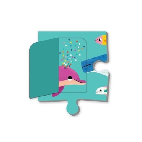 Mudpuppy Puzzle z okienkami Przyjęcie w oceanie 12 elementów 2+