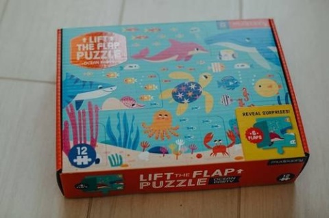 Mudpuppy Puzzle z okienkami Przyjęcie w oceanie 12 elementów 2+