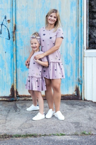 TUSS Sukienka Frilly Star damska dusty pink