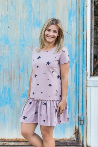 TUSS Sukienka Frilly Star damska dusty pink
