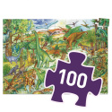 DJECO Puzzle Dinozaury z książeczką 100 el. DJECO Puzzle Dinozaury z książeczką 100 el.