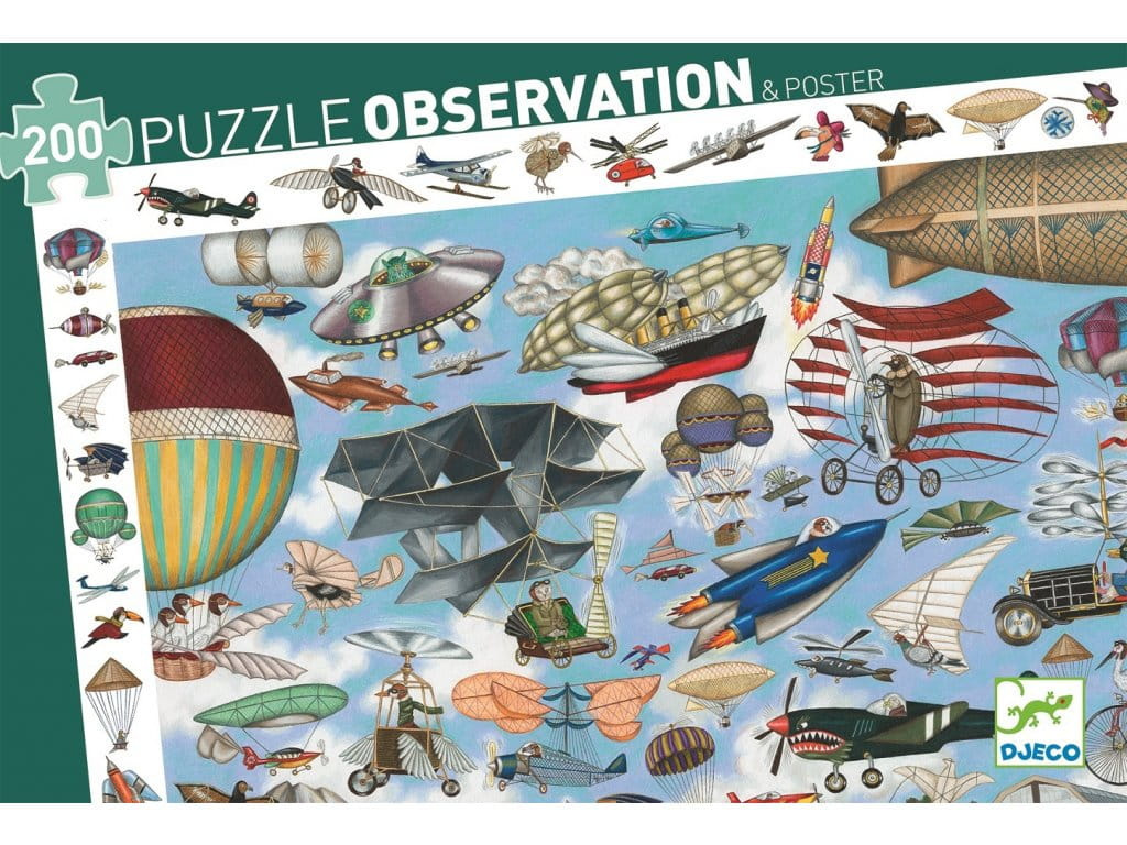 DJECO Puzzle obserwacyjne AERO KLUB, 200 elementów DJECO Puzzle obserwacyjne AERO KLUB, 200 elementów