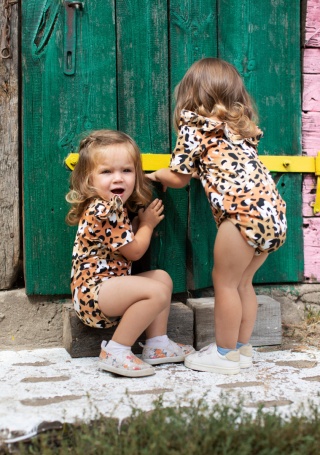 HEY POPINJAY Body krótki rękaw z falbankami SPOTS