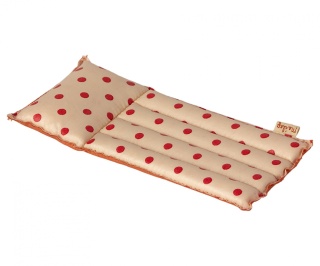 MAILEG Materac w kropki. Air mattress, Mouse - Red dot.
