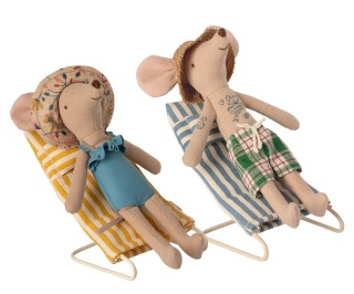 MAILEG Leżaki dla myszek. Beach chair set, Mouse.