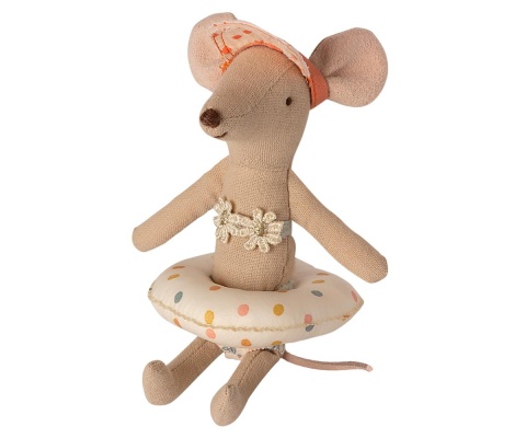 MAILEG Koło do pływania dla myszek, Float, Small mouse - Multi dot