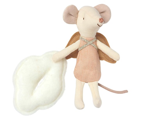 MAILEG Myszka Starsza Siostra Aniołek w pudełku książce - Angel Stories, Big sister mouse in book
