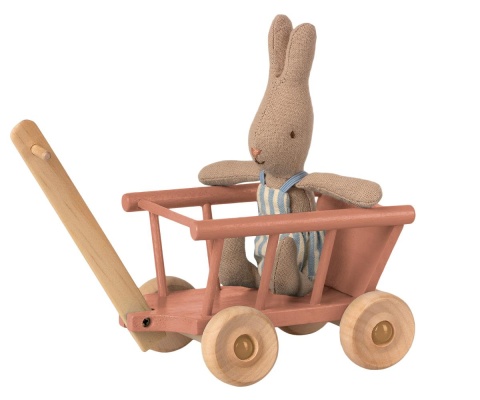 MAILEG Wózek Wagon - Dusty rose