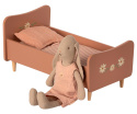 MAILEG Drewniane łóżko różowe, Wooden bed, Mini - Rose