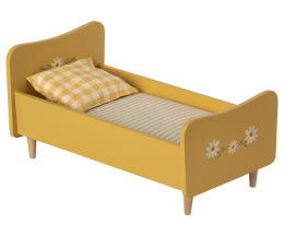 MAILEG Drewniane łóżko żołte, Wooden bed, Mini - Yellow
