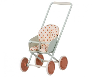 MAILEG Wózek spacerowy niebieski - Stroller, Micro - Sky blue