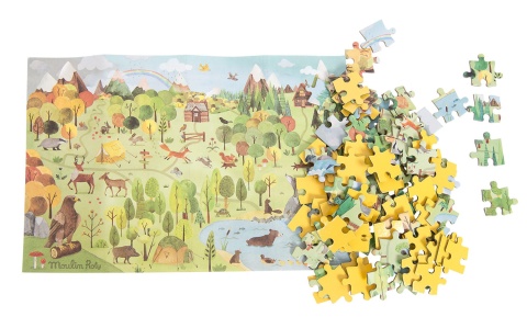 MOULIN ROTY Puzzle kartonowe ODKRYWCA LASU 96 elementów