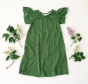 manustore.pl Sukienka krótki rękaw zielona w listki