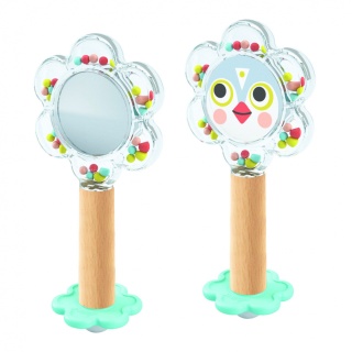 DJECO Grzechotka z lusterkiem BABY FLOWER