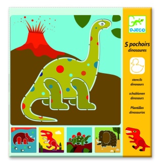 DJECO Szablony do odrysowania DINOZAURY 4-8 lat