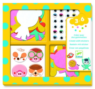 DJECO Zestaw z naklejkami KOCHAM ZWIERZĘTA 3-6 lat