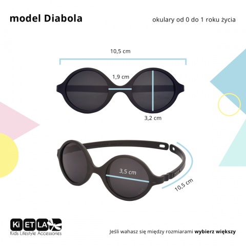 KiETLA Okulary przeciwsłoneczne Diabola 0-1 White