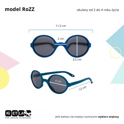 KiETLA Okulary przeciwsłoneczne RoZZ 2-4 lata White