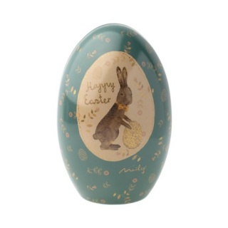 MAILEG Metalowe jajko wielkanocne niebieskie, Easter egg metal
