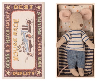 MAILEG Myszka starszy brat w pudełku po zapałkach - Big brother mouse in matchbox