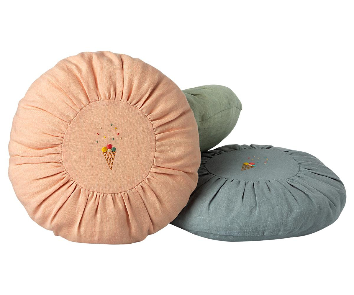 MAILEG Poduszka różowa - Cushion, Round - Rose MAILEG Poduszka różowa - Cushion, Round - Rose