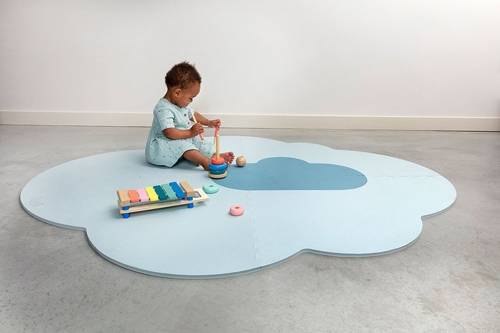 QUUT Mata do zabawy piankowa podłogowa duża Chmurka Playmat Dusty Blue QUUT Mata do zabawy piankowa podłogowa duża Chmurka Playmat Dusty Blue