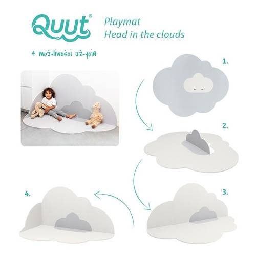 QUUT Mata do zabawy piankowa podłogowa duża Chmurka Playmat Pearl Grey QUUT Mata do zabawy piankowa podłogowa duża Chmurka Playmat Pearl Grey