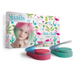 SNAILS Zmywalne kredy do włosów Hair Chalk 2 szt - Flamingo