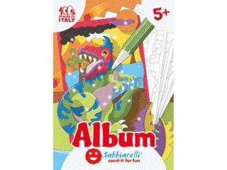 Album do kolorowania magicznym piaskiem Dinozaury Sabiarelli