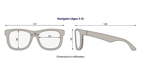BABIATORS Okulary przeciwsłoneczne 3-5 lat Navigator Blue Crush