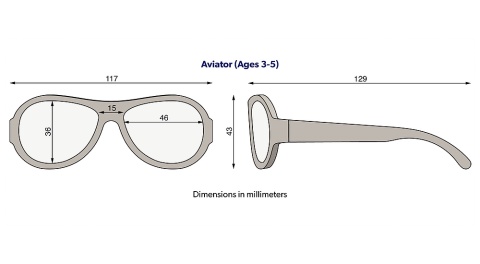 BABIATORS Okulary przeciwsłoneczne Aviator Beach Baby Blue 3-5 lat