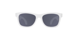Białe okulary przeciwsłoneczne Babiators Navigator - Wicked White - 0-2 lata