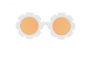 BABIATORS Okulary przeciwsłoneczne 3-5 lat z polaryzacją Blue Series - The Daisy White Flower ze złotymi soczewkami