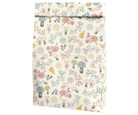 MAILEG Torebka papierowa - Gift bag w. Mice party