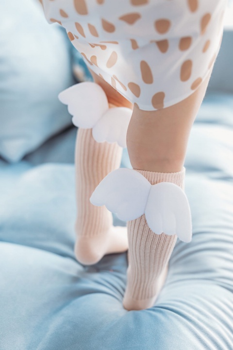 Mama's Feet Podkolanówki Dziecięce - Biszkoptowy Aniołek