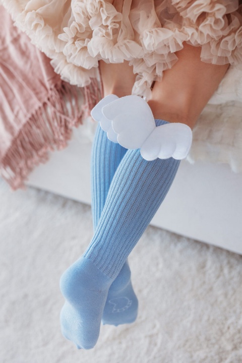 Mama's Feet Podkolanówki Dziecięce - Błękitny Aniołek