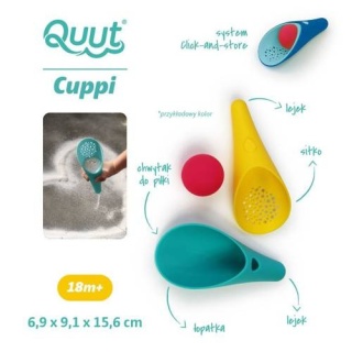 QUUT Zestaw 2 łopatek wielofunkcyjnych z piłeczką Cuppi Ocean