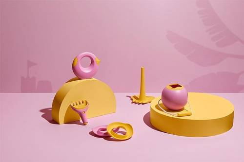 QUUT Zestaw łopatka + grabki Raki Banana Pink QUUT Zestaw łopatka + grabki Raki Banana Pink