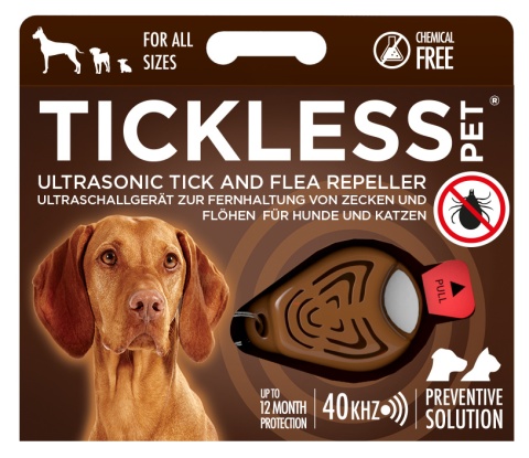 TICKLESS odstraszacz kleszczy dla psów, kotów Pet - Brown