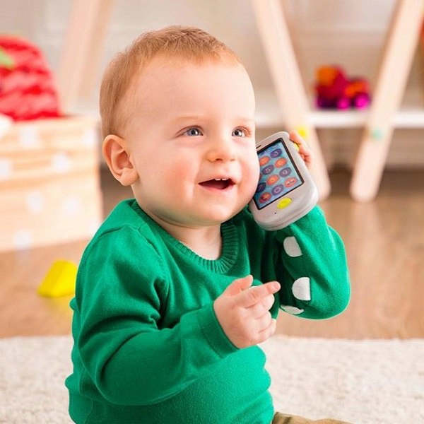B.Toys Hi!! Phone - Telefon dotykowy Metalic srebrny B.Toys Hi!! Phone - Telefon dotykowy Metalic srebrny