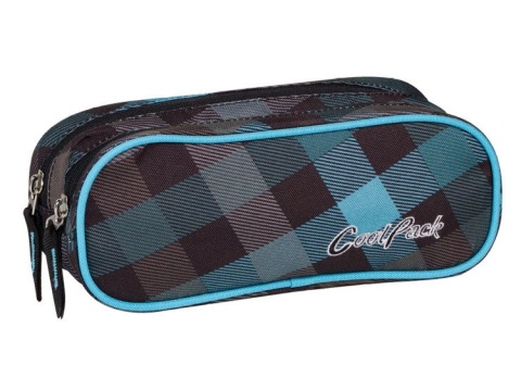 CoolPack Piórnik szkolny, saszetka podwójna Clever Classic grey