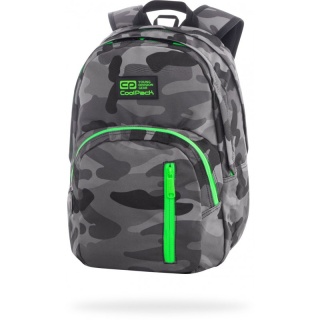CoolPack Plecak młodzieżowy, klasa 4-6, DISCOVERY Camo Green Neon