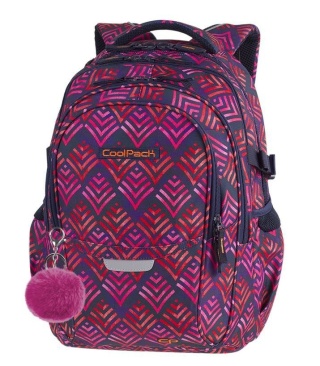 CoolPack Plecak młodzieżowy, klasa 4-8, Factor Hawaii Pink, 4 przegrody