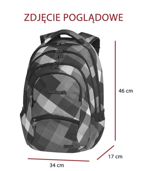 CoolPack Plecak młodzieżowy szkolny, klasa 4-6, Collage Prism Illusion, 4 przegrody