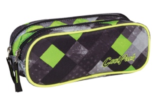 CoolPack Piórnik szkolny, saszetka podwójna Clever Grunge Grey