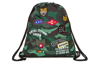 CoolPack Worek sportowy Sprint Camo Green Badges