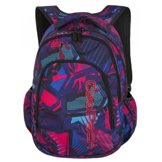 CoolPack Plecak szkolny, klasa 0-3, Prime CRAZY PINK ABSTRACT, 2 komory